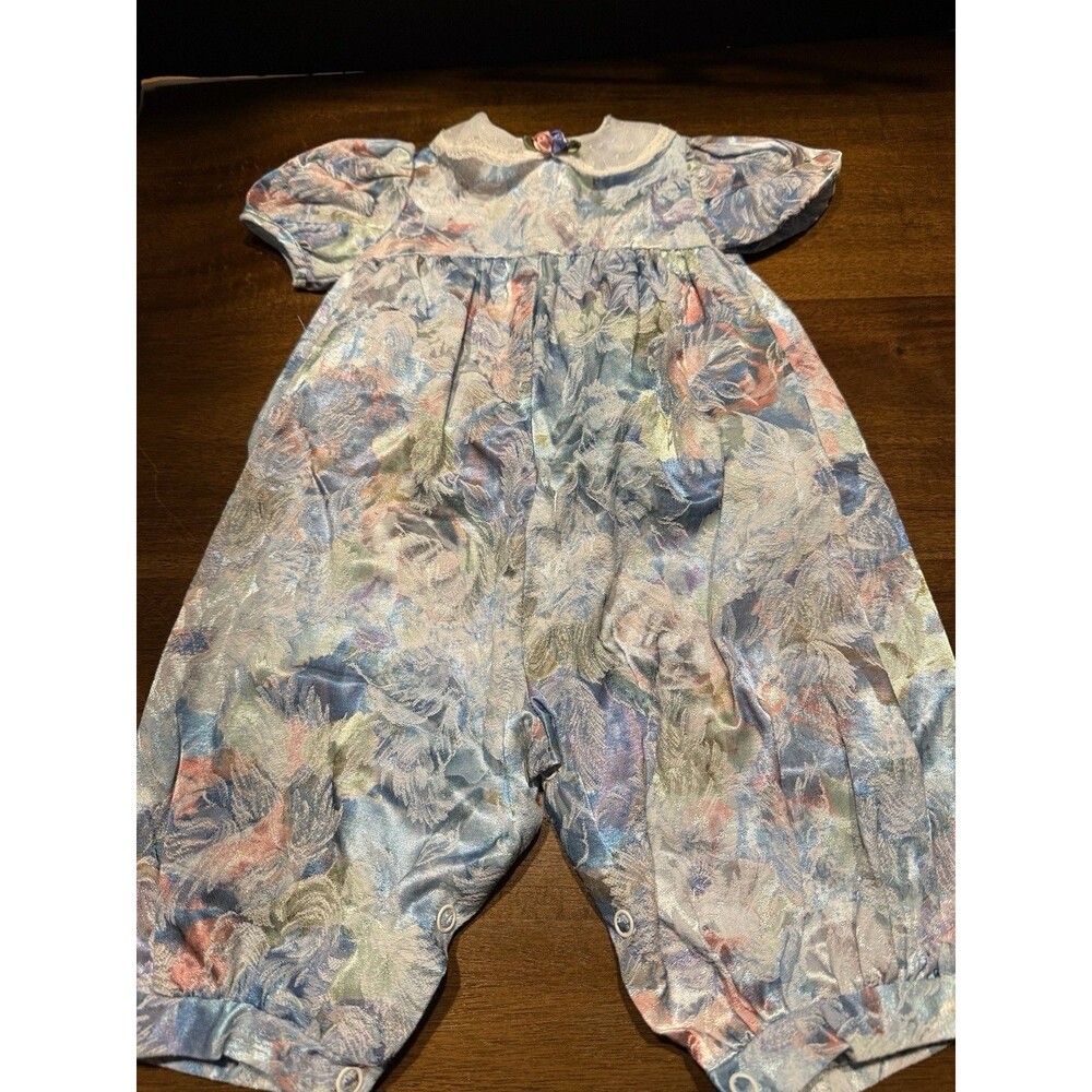 Vintage 90s Piccolo Floral Romper Size 6-9 Months
